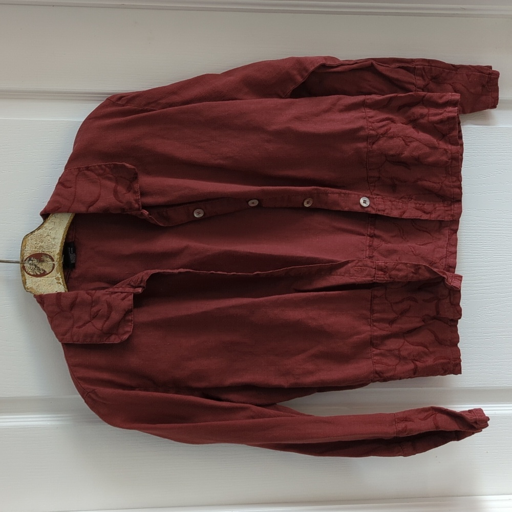 Green Hemp Blouse - Picture 10 of 10